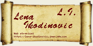 Lena Ikodinović vizit kartica
